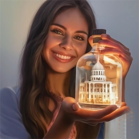  Digital Art By DAPACU
"Austin Capitol Building in A Bottle" 